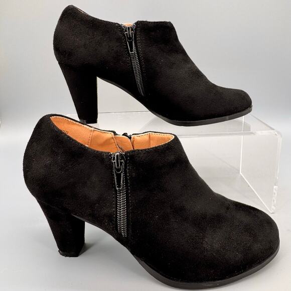 Journee Collection Sanzi Women’s Ankle Boots Black Size 5.5W - Picture 1 of 10